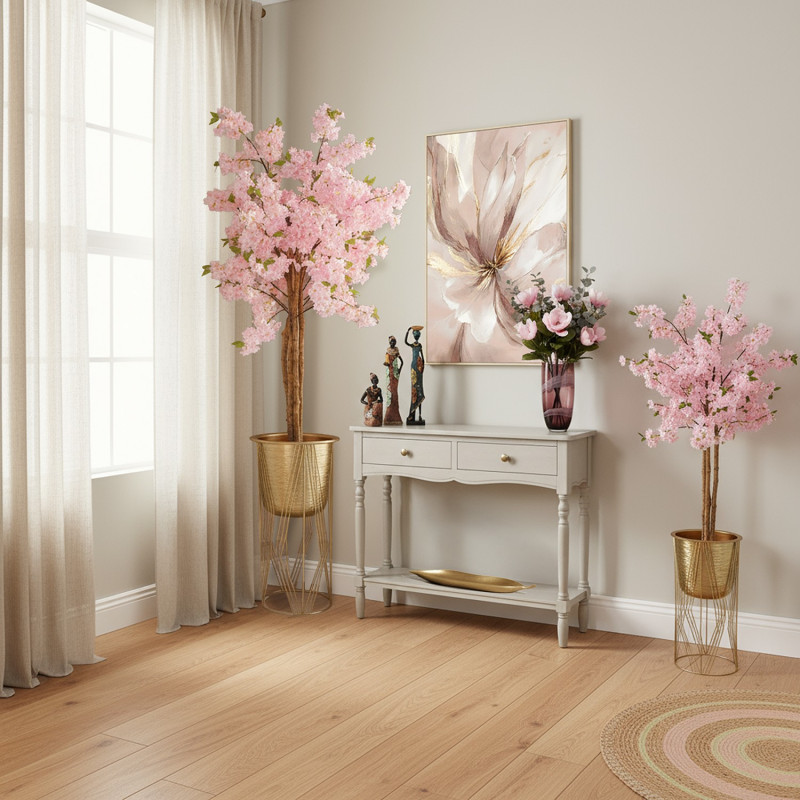 Cerisier artificiel rose en pot 180 cm Xivura  - 2