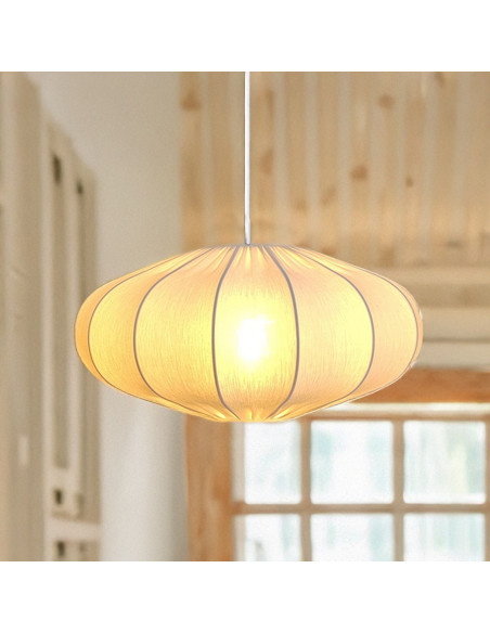 Suspension coton blanc Ø40 cm Zyrila  - 2