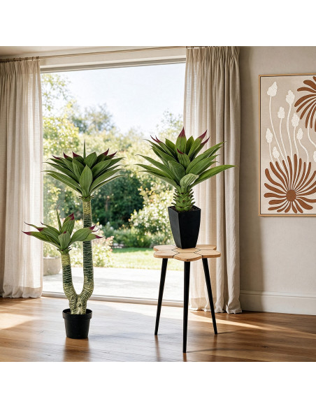 Agave artificiel vert polyéthylène PVC 135 cm Mivila  - 2