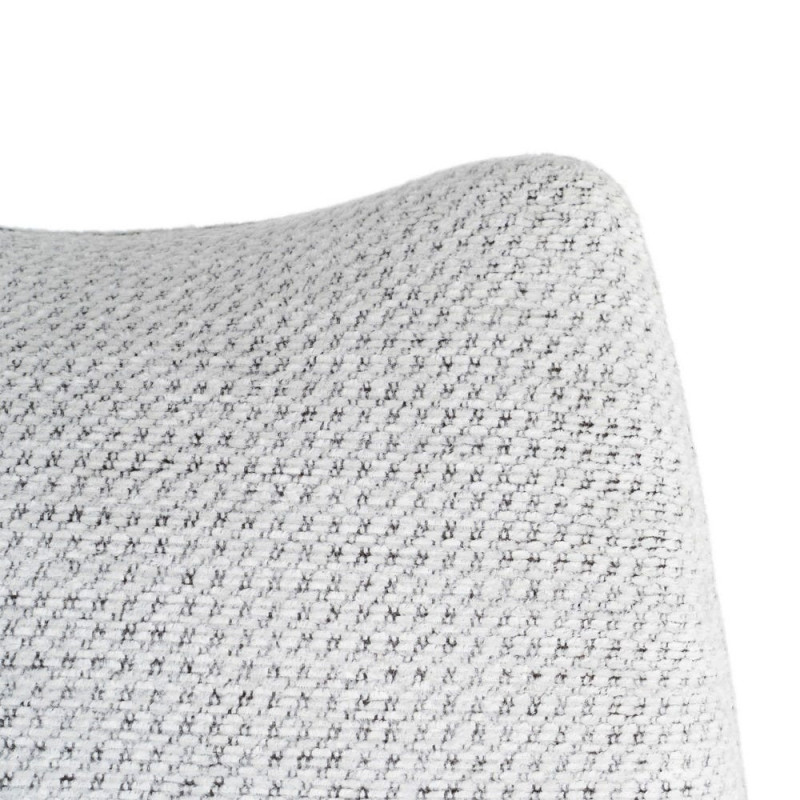 Fauteuil blanc chiné sans accoudoirs pieds métal 61x77x82 cm Ambrio Ixia - 3