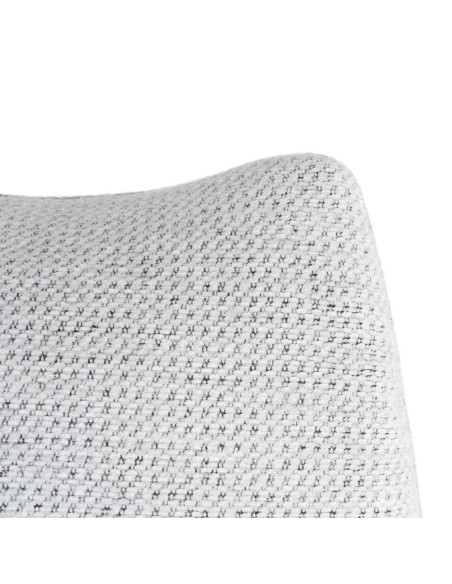 Fauteuil blanc chiné sans accoudoirs pieds métal 61x77x82 cm Ambrio Ixia - 3