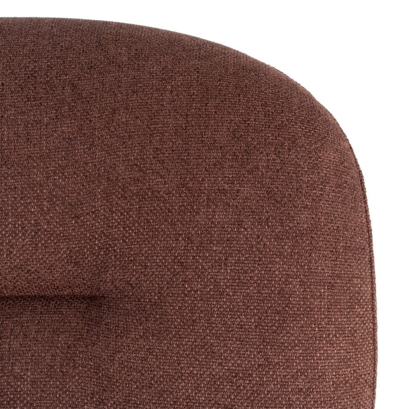 Fauteuil terracotta cuivré tissu pieds métal 59x78x73 cm Galeno Ixia - 5