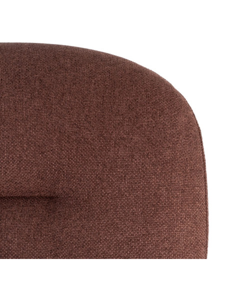 Fauteuil terracotta cuivré tissu pieds métal 59x78x73 cm Galeno Ixia - 5