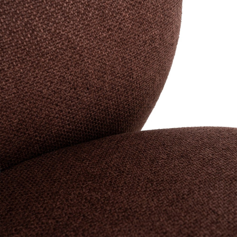 Fauteuil terracotta cuivré tissu pieds métal 59x78x73 cm Galeno Ixia - 6