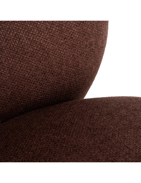 Fauteuil terracotta cuivré tissu pieds métal 59x78x73 cm Galeno Ixia - 6