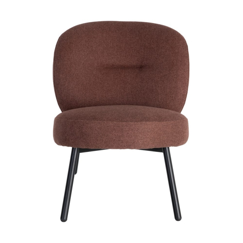 Fauteuil terracotta cuivré tissu pieds métal 59x78x73 cm Galeno Ixia - 7