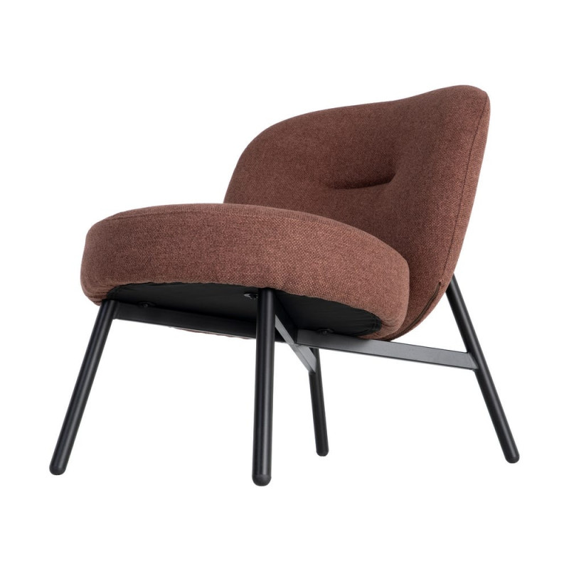 Fauteuil terracotta cuivré tissu pieds métal 59x78x73 cm Galeno Ixia - 9