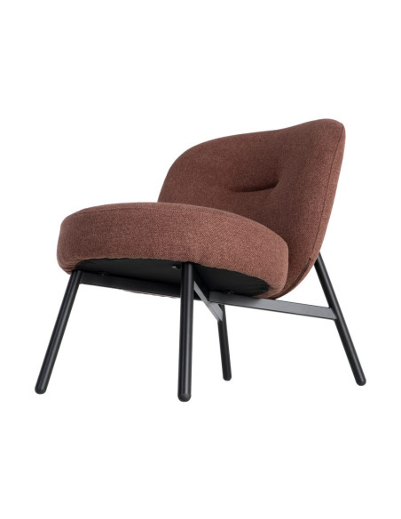Fauteuil terracotta cuivré tissu pieds métal 59x78x73 cm Galeno Ixia - 9