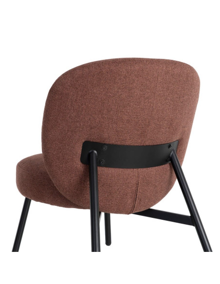 Fauteuil terracotta cuivré tissu pieds métal 59x78x73 cm Galeno Ixia - 10