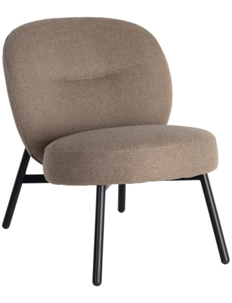 Fauteuil kaki grège tissu pieds métal 59x78x73 cm Galeno Ixia - 1