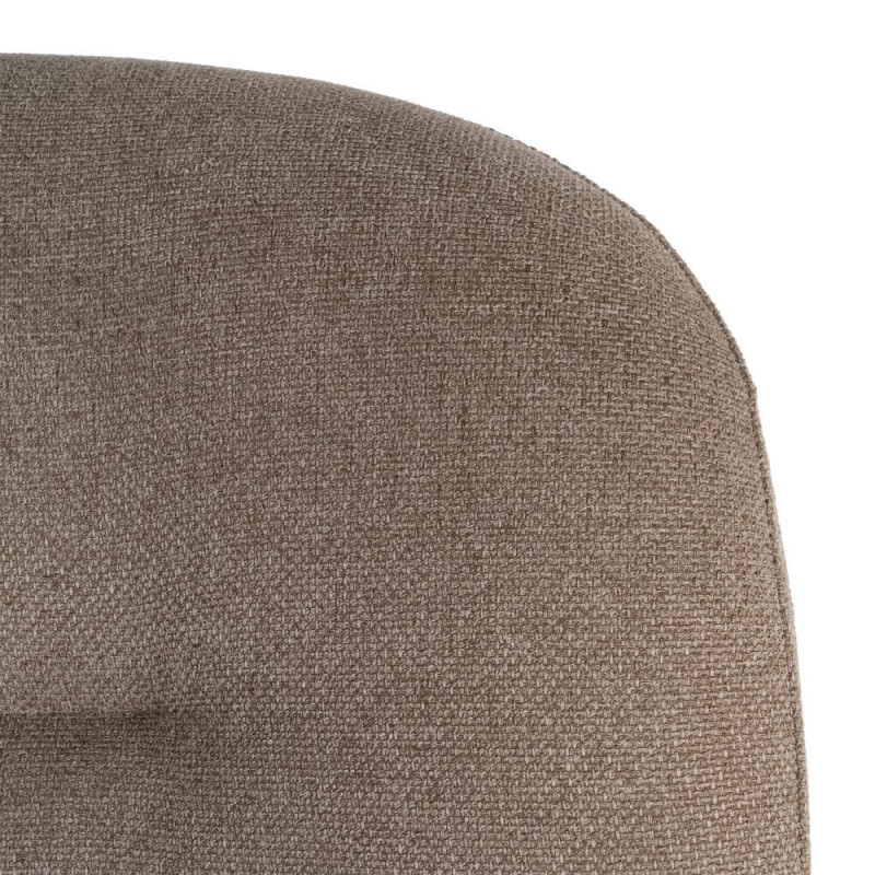 Fauteuil kaki grège tissu pieds métal 59x78x73 cm Galeno Ixia - 4