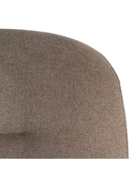 Fauteuil kaki grège tissu pieds métal 59x78x73 cm Galeno Ixia - 4