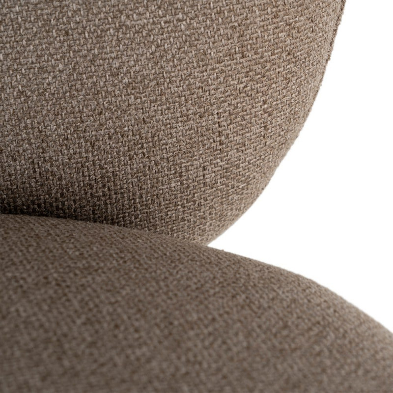 Fauteuil kaki grège tissu pieds métal 59x78x73 cm Galeno Ixia - 6