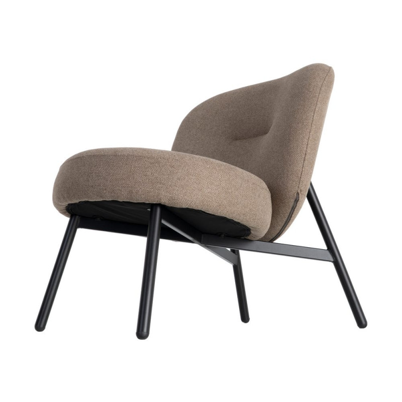 Fauteuil kaki grège tissu pieds métal 59x78x73 cm Galeno Ixia - 9