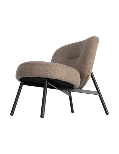 Fauteuil kaki grège tissu pieds métal 59x78x73 cm Galeno Ixia - 9