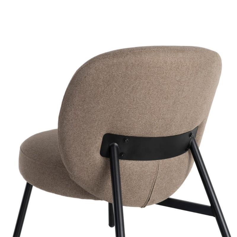 Fauteuil kaki grège tissu pieds métal 59x78x73 cm Galeno Ixia - 10