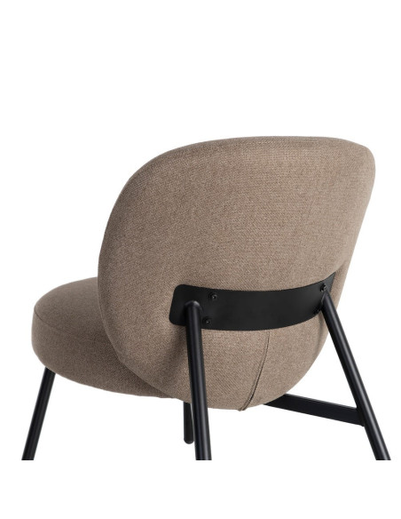 Fauteuil kaki grège tissu pieds métal 59x78x73 cm Galeno Ixia - 10