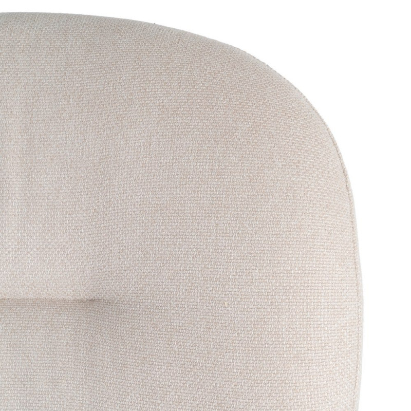 Fauteuil crème tissu pieds métal 59x78x73 cm Galeno Ixia - 4