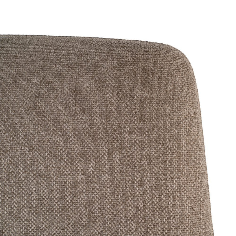 Fauteuil lounge kaki grège tissu métal noir 62x70,5x76 cm Fayro Ixia - 4