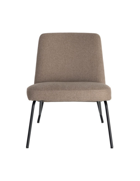Fauteuil lounge kaki grège tissu métal noir 62x70,5x76 cm Fayro Ixia - 7