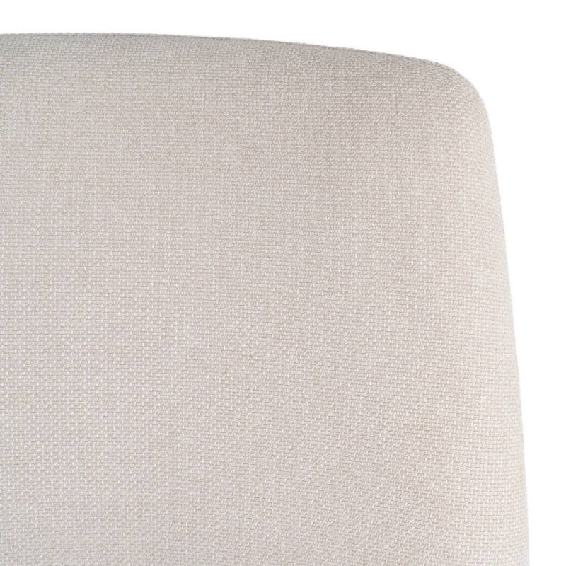 Fauteuil lounge crème tissu métal noir 62x70,5x76 cm Fayro Ixia - 4