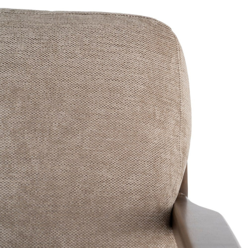 Fauteuil marron taupe tissu et bois 69x84x81 cm Pavelo Ixia - 3