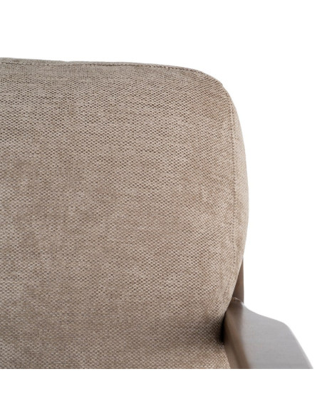 Fauteuil marron taupe tissu et bois 69x84x81 cm Pavelo Ixia - 3