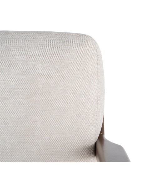 Fauteuil beige crème tissu et bois 69x84x81 cm Pavelo Ixia - 3