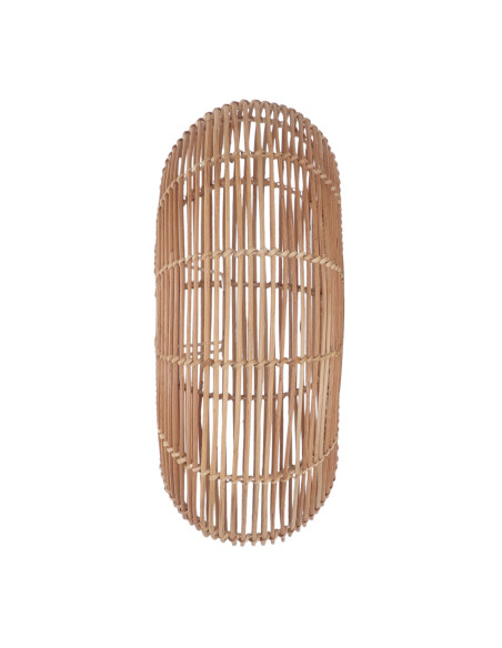 Abat-jour applique murale rotin naturel 40x40x15 cm Zorela  - 4