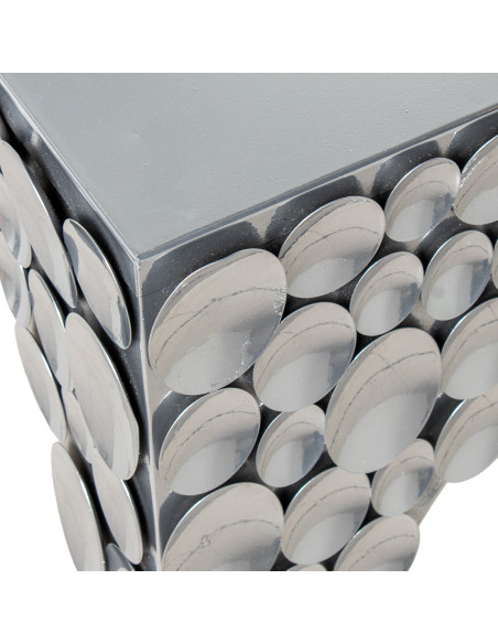 Console d’entrée métal argenté 101,5x31x70,5 cm Arovia  - 3