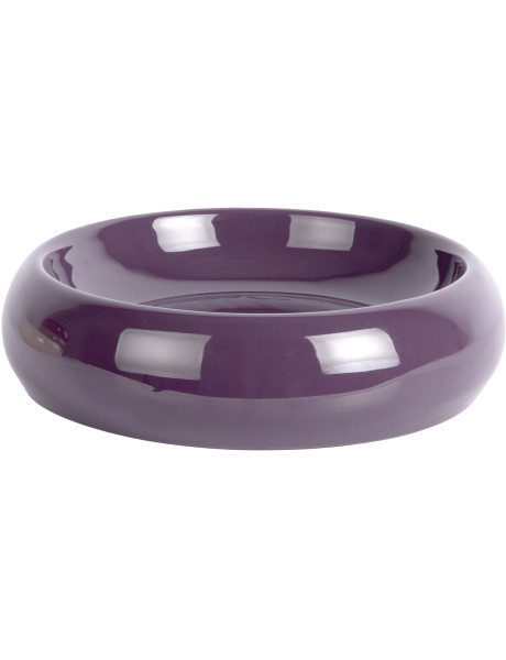 Coupe décorative métal violet prune 30x8 cm Cadiz Present Time - 1