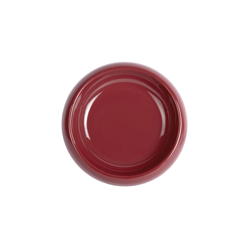 Coupe décorative métal rouge bordeaux 30x8 cm Cadiz  - 3