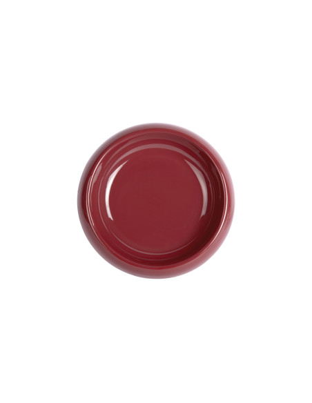 Coupe décorative métal rouge bordeaux 30x8 cm Cadiz  - 3