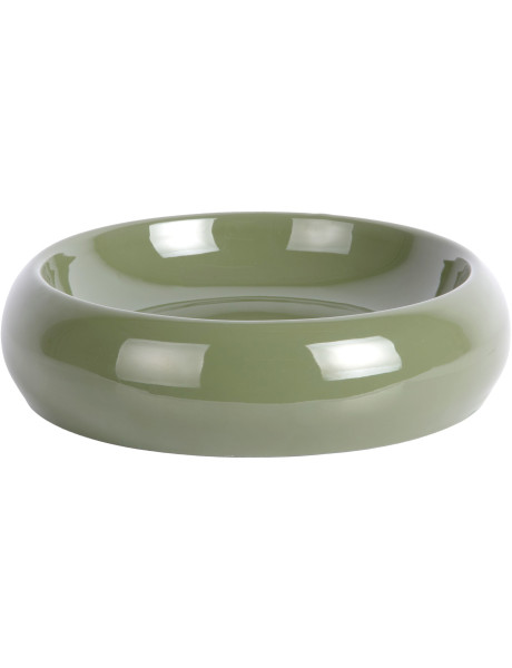 Coupe décorative métal vert sauge 30x8 cm Cadiz Present Time - 1