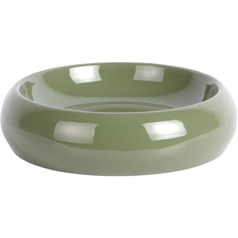 Coupe décorative métal vert sauge 30x8 cm Cadiz Present Time - 1