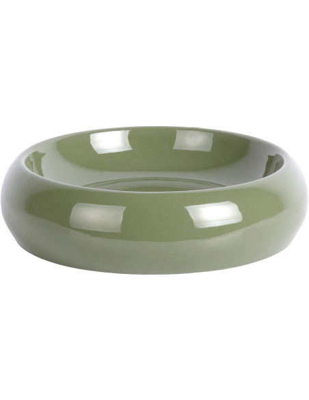 Coupe décorative métal vert sauge 30x8 cm Cadiz Present Time - 1
