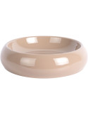 Coupe décorative métal beige moka 30x8 cm Cadiz
