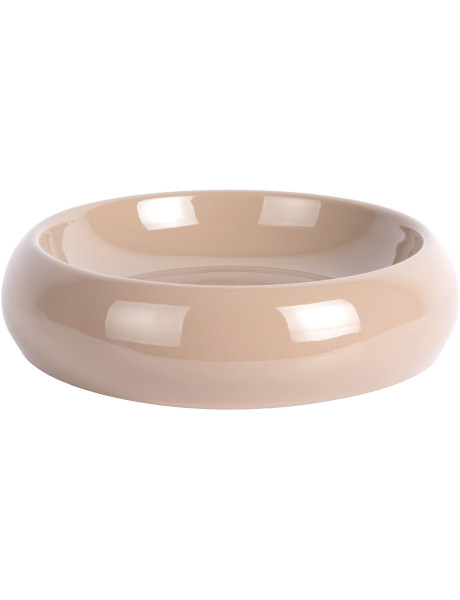 Coupe décorative métal beige moka 30x8 cm Cadiz Present Time - 1