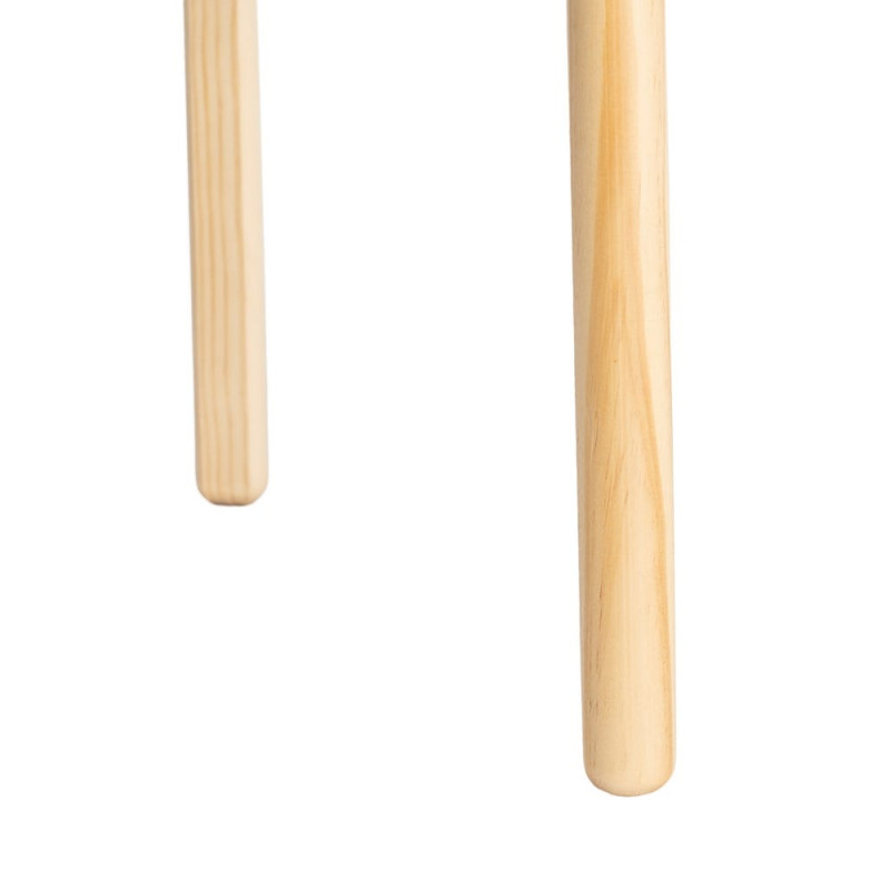 Lampadaire bois clair abat-jour lin beige 122,5 cm Havira Ixia - 6