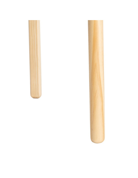 Lampadaire bois clair abat-jour lin beige 122,5 cm Havira Ixia - 6