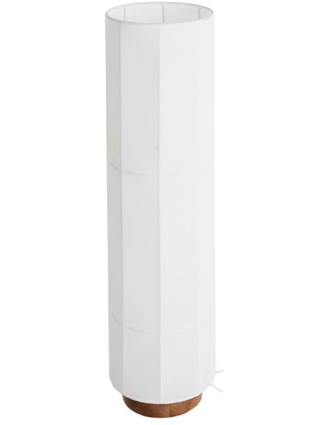 Lampadaire blanc bois coton 99,5 cm Isaro Ixia - 1