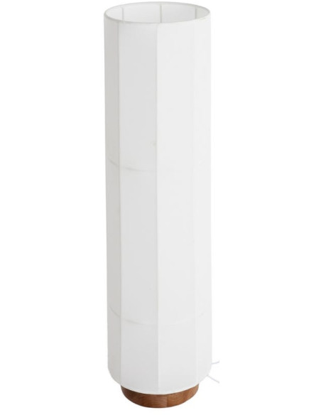 Lampadaire blanc bois coton 99,5 cm Isaro Ixia - 1
