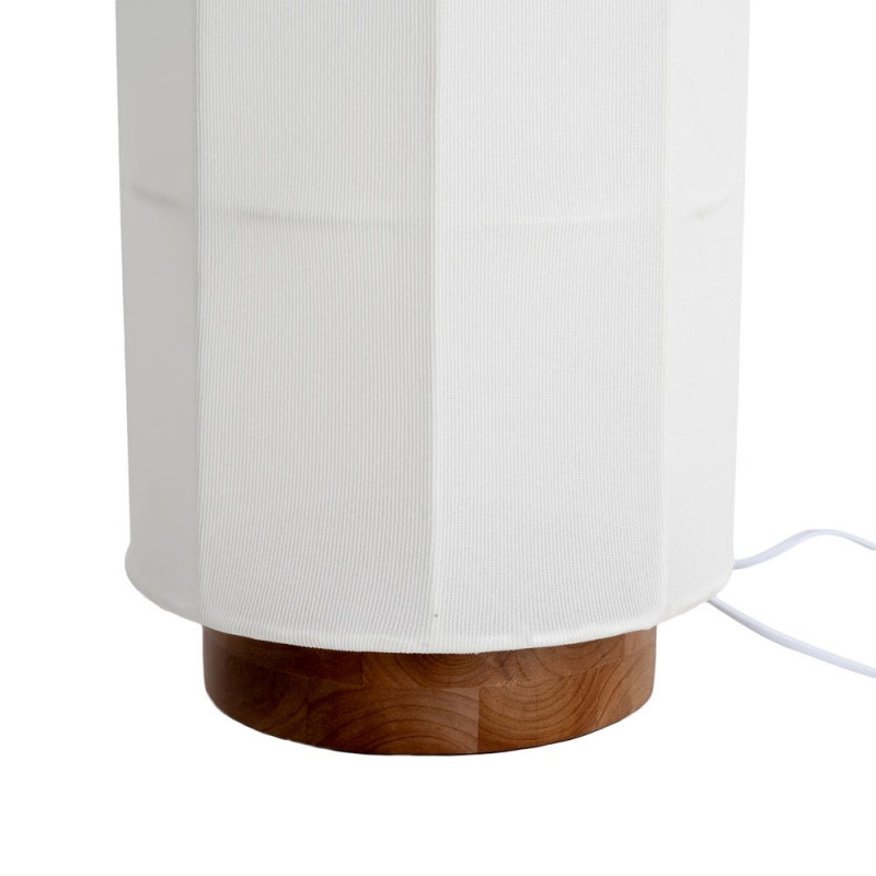 Lampadaire blanc bois coton 99,5 cm Isaro Ixia - 6
