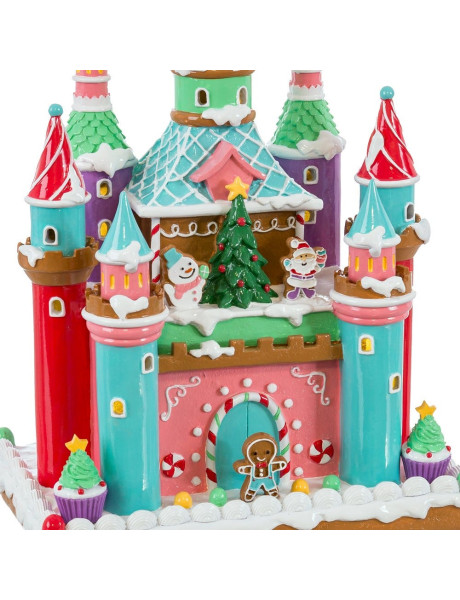 Château de Noël lumineux en résine 42 cm Nordalys Ixia - 2
