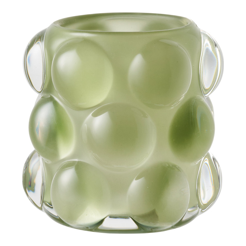 Photophores en verre beige nude et vert sauge 8 cm lot de 2 Bjaryn House Nordic - 3