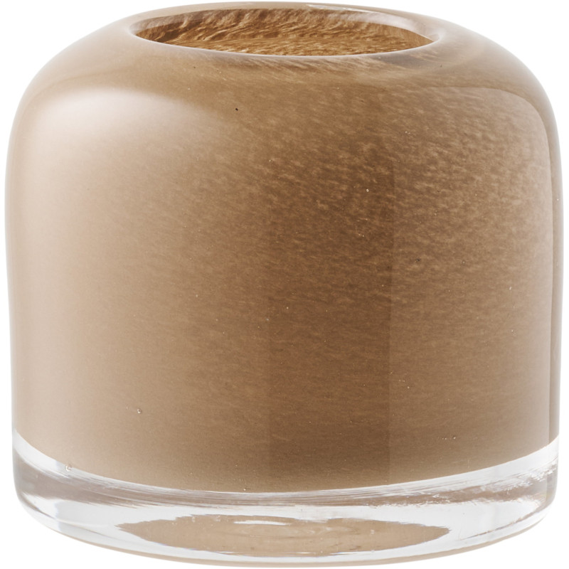 Photophore rond en verre soufflé marron ambré 8 cm Ryndor House Nordic - 1
