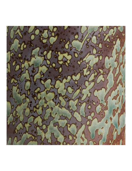Vase cylindrique céramique moucheté brun chocolat vert forêt 20 cm Mavren House Nordic - 4