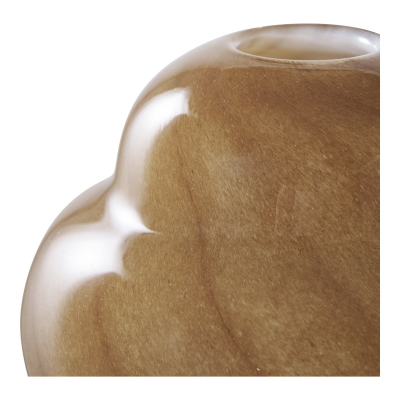 Vase boule en verre brun ambré 16,5x17 cm Skive House Nordic - 3
