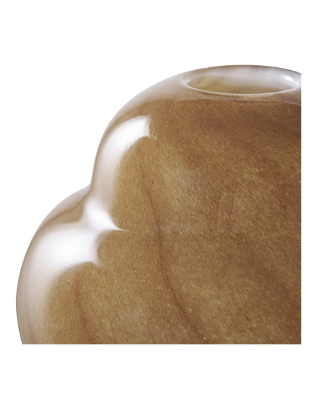 Vase boule en verre brun ambré 16,5x17 cm Skive House Nordic - 3