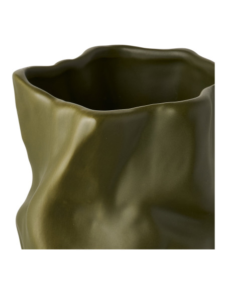 Vase céramique organique vert olive 25,5 cm Kaelor House Nordic - 3
